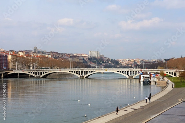 Obraz Lyon - berge et Pont Wilson