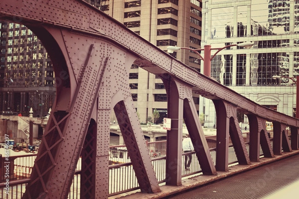 Obraz Bridge over the Chicago River
