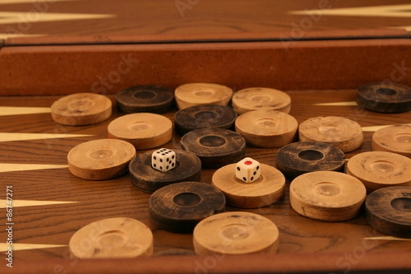 Obraz tavla pulları ve zarlar