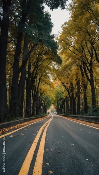 Obraz road in autumn
