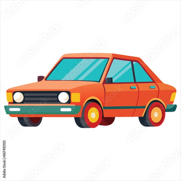 Fototapeta car isolated on white, car vector, car icon vector illustration, 
car silhouette of a car isolated on a white background, eps, png, svg, car vector