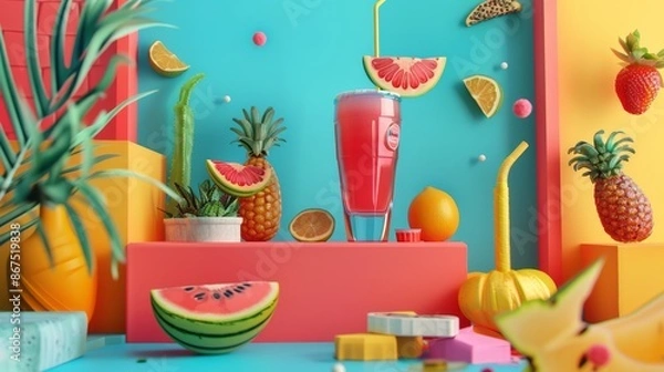 Fototapeta colorful concept for ads