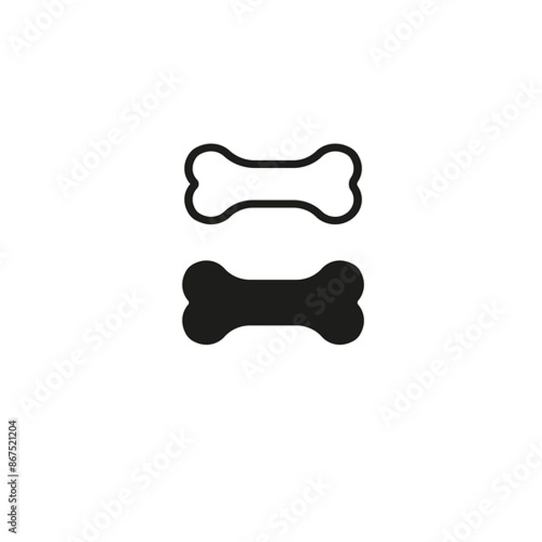 Fototapeta Bone icon. Lined vector illustration. Isolated image on white background.