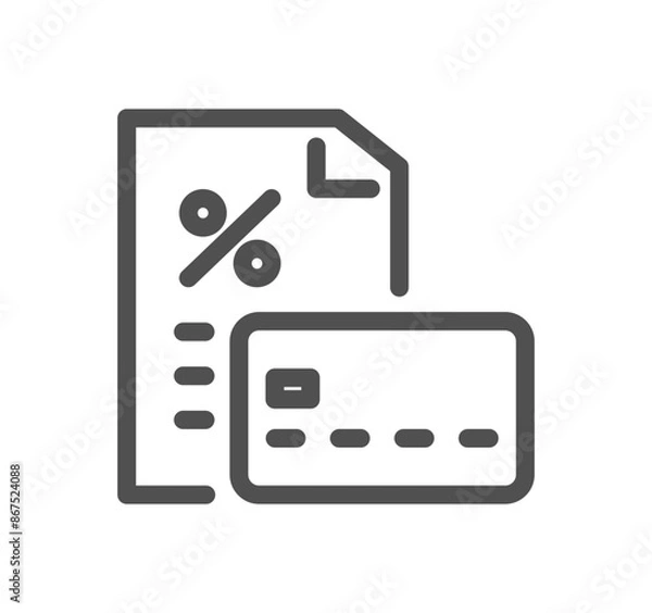 Fototapeta Credit rating related icon outline and linear vector.	
