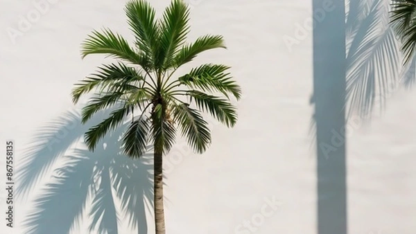 Fototapeta palm trees in the wind