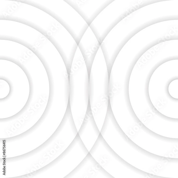 Fototapeta Abstract geometric grey circle background with shadows