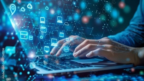 Fototapeta Secure Data Management Key to Digital Success