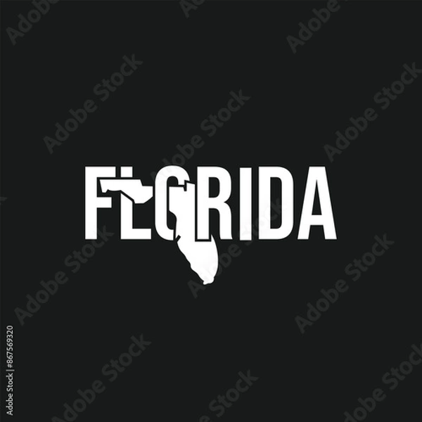 Fototapeta florida state icon logo vector design
