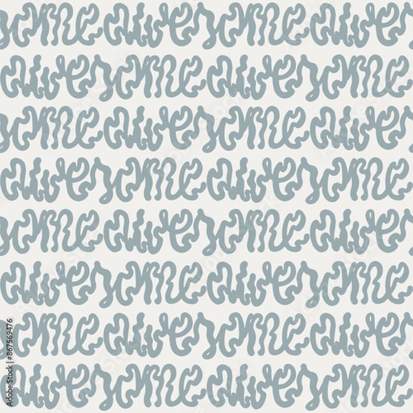 Obraz Wavy modern seamless pattern. Hand drawn vector stock illustration in a beige pastel style.