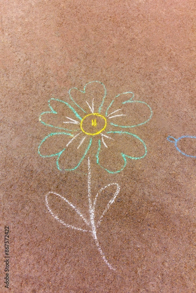 Obraz  Drawn with chalk