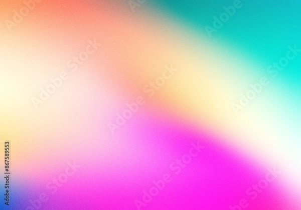 Fototapeta pink yellow blue rainbow gradient grain noise modern background effect