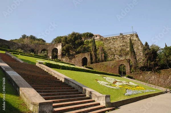 Fototapeta Spring in Genova first grass and leaves