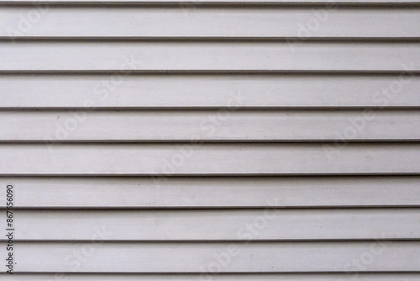 Fototapeta White wood wall with horizontal arrangement. texture for background