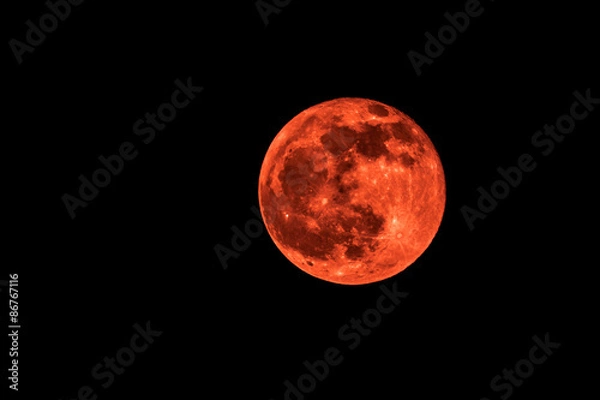 Fototapeta czerwony księżyc