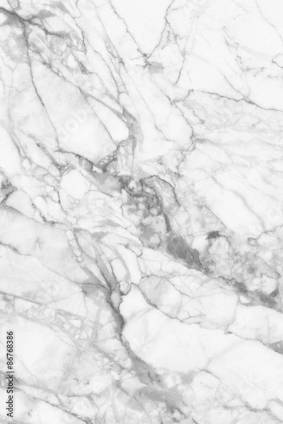 Fototapeta White marble texture, detailed structure of marble in natural patterned  for background and design.