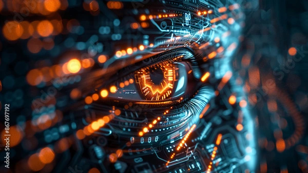 Fototapeta masthead background image on cybersecurity theme