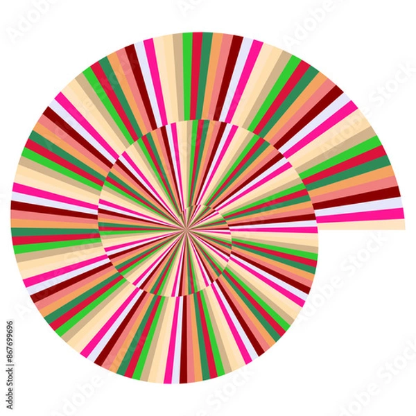 Obraz An abstract retro psychedelic spiral shape design element.