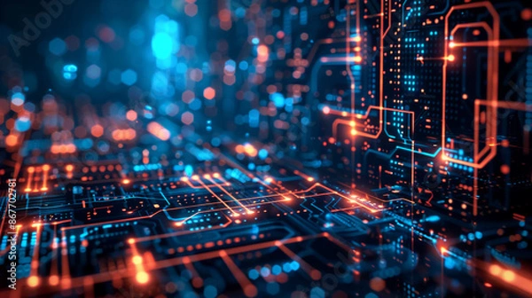 Fototapeta masthead background image on cybersecurity theme