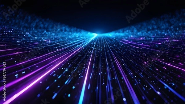 Obraz A colorful, abstract image with a rainbow-like pattern