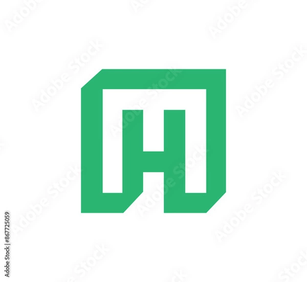 Obraz HM initial logo design vector
