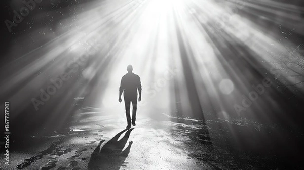 Obraz Someone walks towards the light