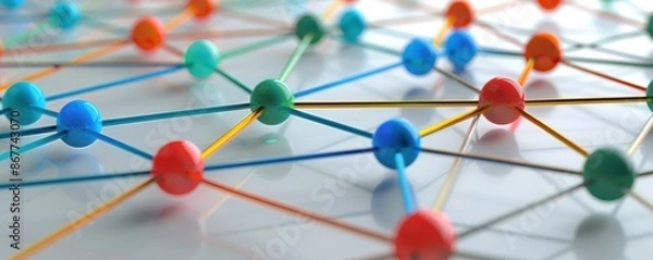 Fototapeta Abstract Network Connection.