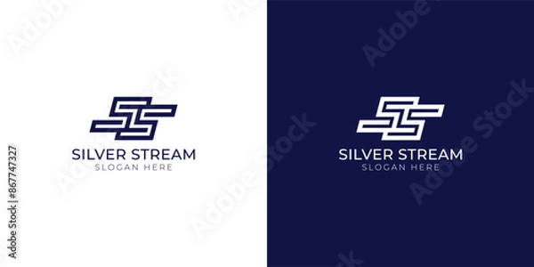 Fototapeta Double the Style Silver Stream's Sleek SS Logo Revealed