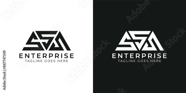Fototapeta Strength in Three: Unveiling the SSS Triangle Logo