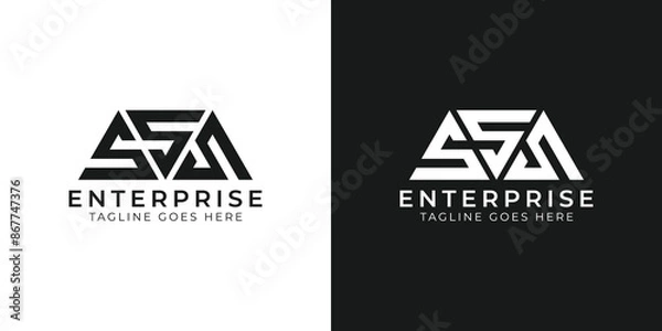 Fototapeta Strength in Three: Unveiling the SSS Triangle Logo