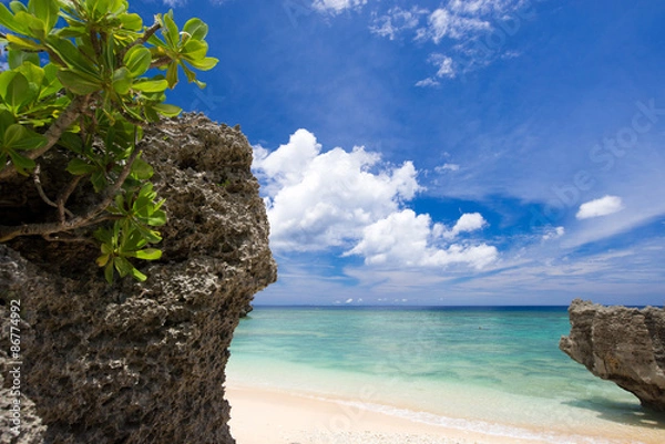 Obraz 沖縄のビーチ・トケイ浜 
