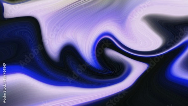 Fototapeta 4K abstract Fluid wave in blue abstract. Three-dimensional gradient flow shape in a modern poster. Creative background design for the landing page and cover.
