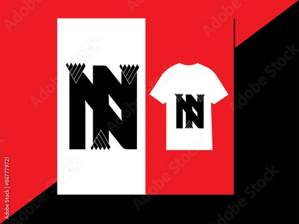 Obraz Creative N Letter Logo Design Template