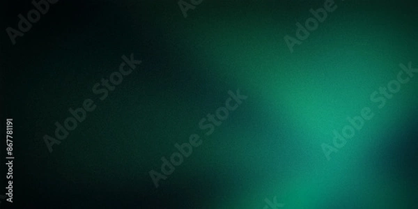 Obraz This deep green gradient background features soft transitions and a textured feel, perfect for adding a touch of modern elegance to your designs