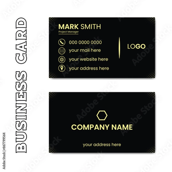 Obraz Vector professional creative business card template design.