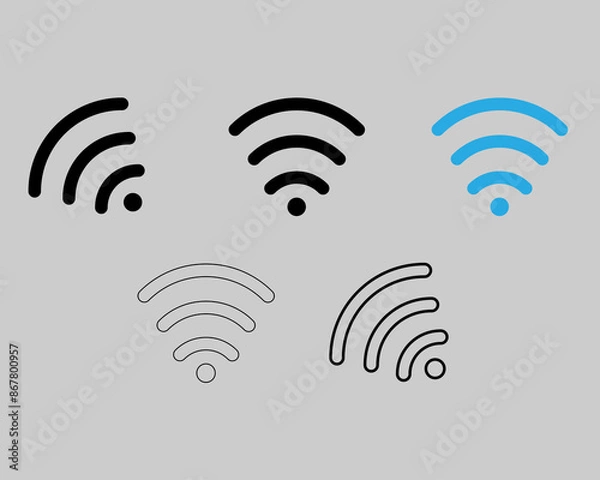 Obraz Wi-Fi Vector Flat Icon,Symbol,Sign Design