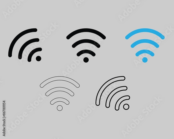 Obraz Wi-Fi Vector Flat Icon,Symbol,Sign Design