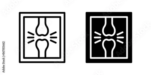 Fototapeta X-ray Icon set. symbol for mobile concept and web design color editable