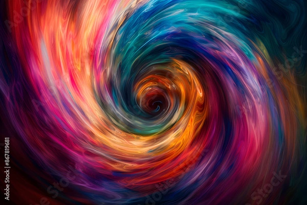 Fototapeta Psychedelic Swirl of Colors - Conceptual Representation of Ecstasy Drug Effects