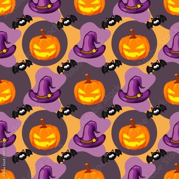 Fototapeta seamless pattern halloween day pattern