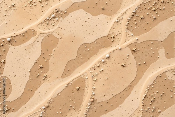 Obraz Sand and beach background with rocks and shells