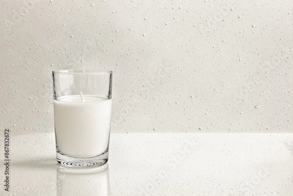 Obraz White Candle On White Background