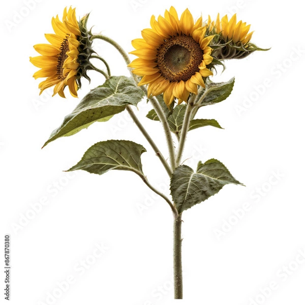 Obraz sunflower on transparent background