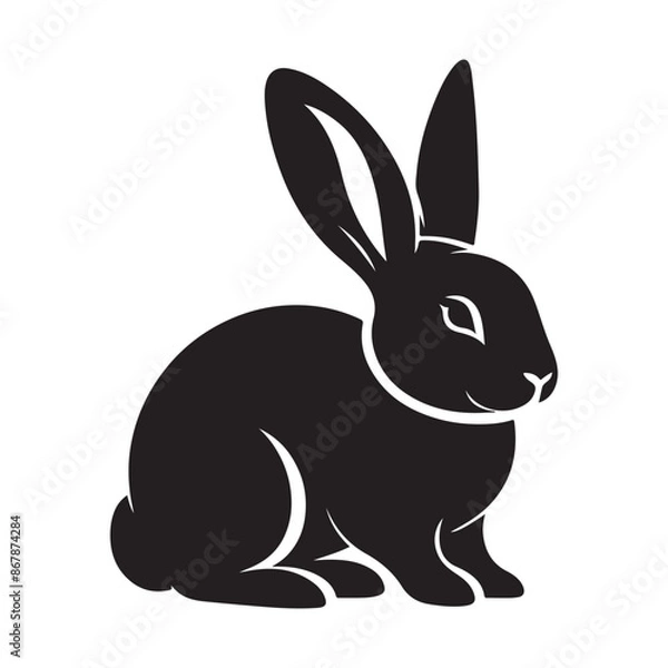 Fototapeta Rabbit vector silhouette