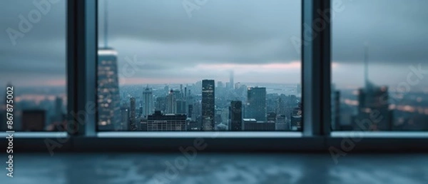 Fototapeta Capture the urban energy in an empty advertise frame showcasing a dynamic city view, leaving space for your impactful message to resonate within the bustling cityscape