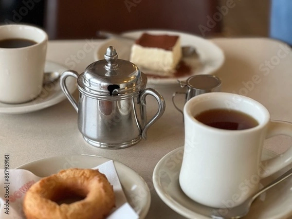 Obraz coffee and doughnuts