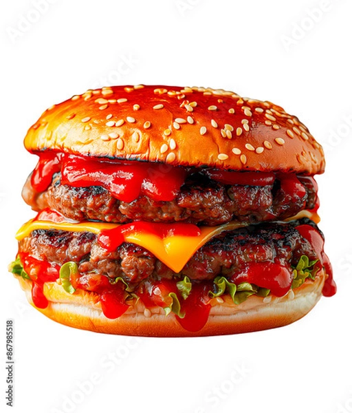 Obraz HIGH QUALITY BURGER FOR YOUR COMPOSITION