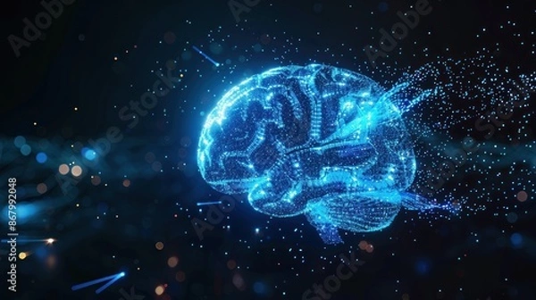 Fototapeta Digital Brain Abstract - Technology and Innovation