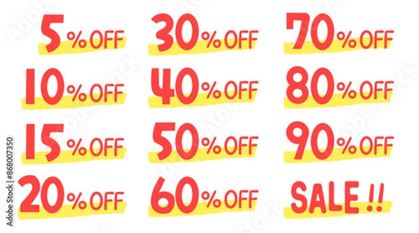 Obraz 値下げセール 販促ポップ文字