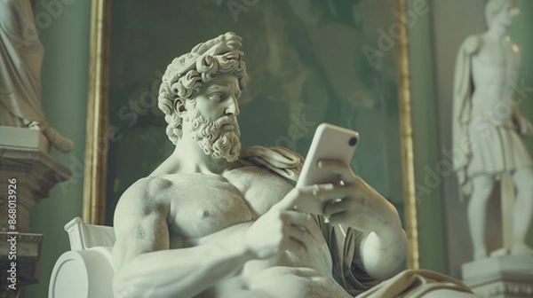 Obraz Classical Statue Using a Smartphone
