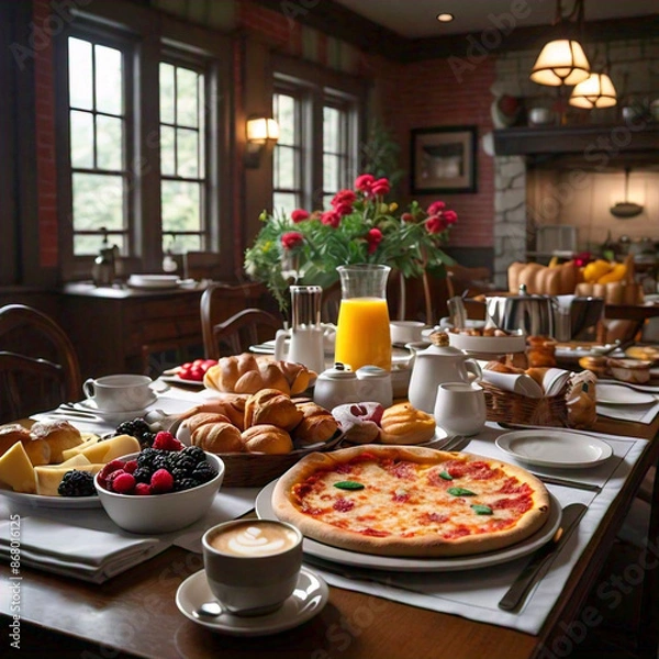 Fototapeta Breakfast on the table